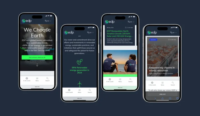 edp website mobile