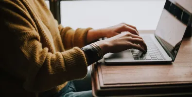 PERSON on computer