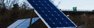 image of an installed solar panel